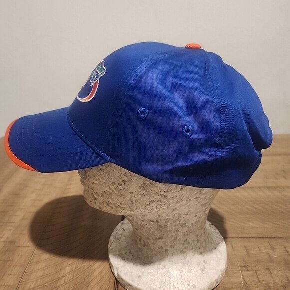 University Of FLORIDA GATORS EMBROIDERED LOGO StrapBACK CAP HAT Blue Orange - Picture 2 of 5
